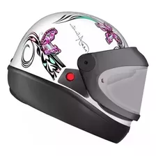 Capacete Feminino Ebf Automático Moto Borboleta Cores