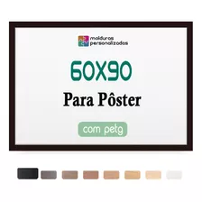 Moldura 60 X 90 Cm Para Quadro Painel Pôster Com Petg 0,5mm