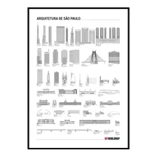 Pôster Arquitetura De São Paulo Por Ordem De Tamanho - 60x42