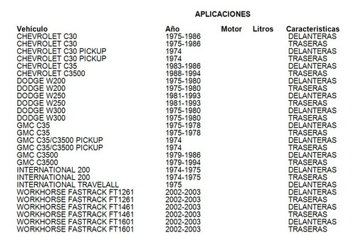 Balatas Delanteras Para Chevrolet C35 1983 Grc Foto 3