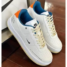 Tenis Air Force 1 Just Do It Fish Color Couro Moda Basquete