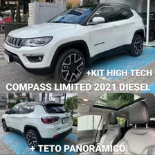 Compass Limited 2021 2.0 Diesel + Teto Panoramico + Kit High