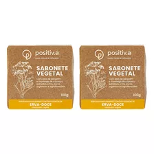 Kit 2 Sabonete Hidratante Vegetal 100g Positiv.a Erva-doce