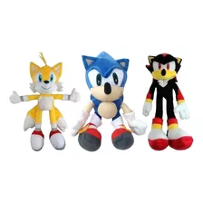 Pelúcias Sonic, Tails E Shadow - 03 Personagens