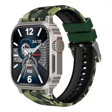 Relógio Smartwatch Blulory Sv 49mm -camuflagem Preto / Verde