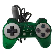 Controle Fostom Turbo Verde Translucido Ps1 Play One