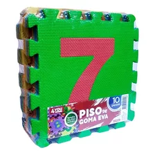 Piso Goma Eva Encastrable Numeros 10 Piezas 32x32x1 Cm 