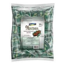 Pastilha Chocolate Menta - Pacote 300g - Mentinha - Atacado