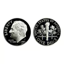 2005 S Plata Ley 900 Proof Roosevelt Dime