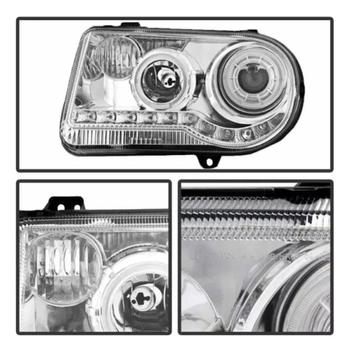 Faros Led Chrysler 300c 2005 2006 2007 2008 2009 10 Cromados Foto 3