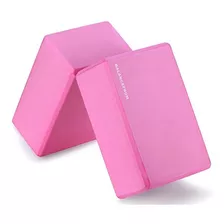 Juego De 2 Bloques De Yoga Color Rosa. Marca Pyle