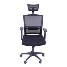 Cadeira De Escritório Or Design Or-3317 Ergonômica Preta Com Estofado De Mesh