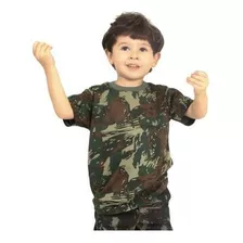 Camiseta Infantil Camuflado Exercito Especial Personagen