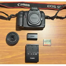 Canon 5d Mark Ii + Lente 40mm 2.8 + Cartão Cf 128 Gb