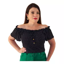 Blusa Floral Feminina Ciganinha Estampas Ombro Blusinha