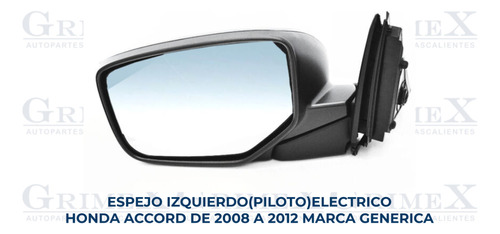 Espejo Honda Accord 2008-08-2009-2010-2011-2012-12 Ore Foto 2