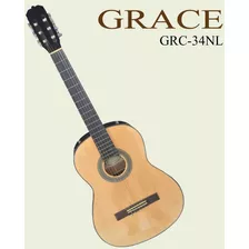 Guitarra Clásica Acustica Grc34 Color Natural De Maple Grace