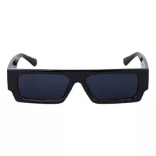Óculos De Sol Masculino Retangular Chicano Preto Escuro