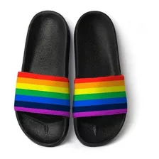 Chinelo Slide Feminino E Masculino Arco Iris Super Leve 