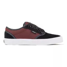 Zapatillas Vicus Folk Gamuza/lona Negro Bordo