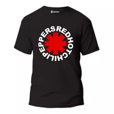 Camiseta Rock Red Hot Chilli Peppers Logo Tradicional Band