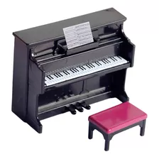 Mini Piano Com Banquinho Infantil Para Casa De Bonecas 1/12