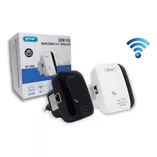 Repetidor Wi-fi De Sinal Wireless 300mbps Rj45 Kp-3005 Cor Preto