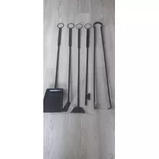 Set De Atizadores Con Mango 75 Cm