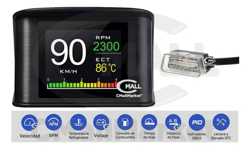 Testigo Manometro Digital Temperatura Rpm Velocidad Alarmas Foto 2