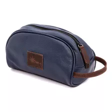 Necessaire Masculina Pier 15 Couro Marinho Nsg-002