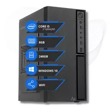 Pc Computador Cpu Intel Core I5 8gb Ssd 240gb + Wifi + Nfe