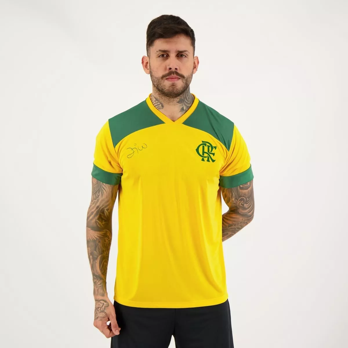 Camisa Flamengo Brasil Zico Desana Amarela