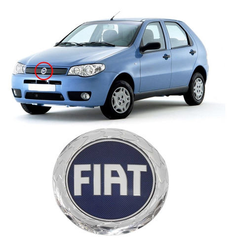 Emblema Grade Fiat Palio 2004 2005 2006 2007 2008 85mm