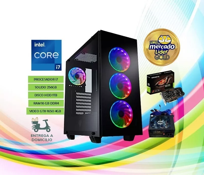 Cpu Gamer Intel Core I7 11va Ssd 480gb/1tb/16gb/gtx1650 4gb