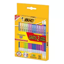 14 X Lapiseira 0.5 Mm Shimmers Cores Sortidas Bic Top