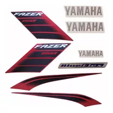 Kit Adesivo Faixas Yamaha Fazer 150 Ubs 2022 2023 Vermelha