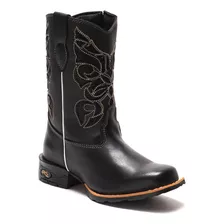 Bota Brilho Laser Cano Alto Bico Quadrado Infantil Menina 