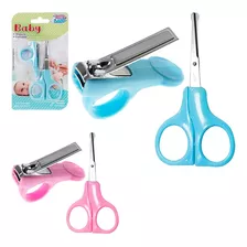 Kit Higiene Manicure Infantil Bebê Cortador Tesourinha Unha