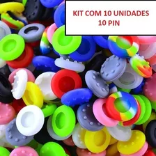 Kit 10 Grip Protetor Analogicos Silicone Xbox One Ps4 10 Pin