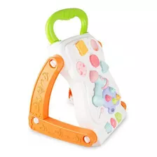 Andador Didático Infantil 2em1 Vira Star Baby Verde Laranja