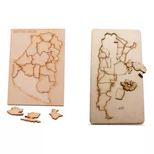 Kit Puzzle Rompecabeza Mdf Mapas Entre Ríos + Argentina 29cm