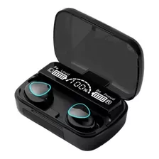 Fone De Ouvido In-ear Gamer Sem Fio M10 Preto Com Luz Branco Led