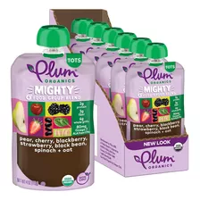 Plum Organics Mighty 4 Organic Toddler Food - Pera, Cereza, 