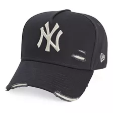 Boné New Era 9forty New York Yankees Aba Curva Grafite