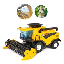 Brinquedo Fazendeiro Colheitadeira Amarelo Agromax Poliplac