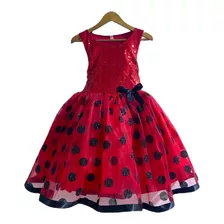 Vestido Rojo De Lentejuela Con Torera Para Niña