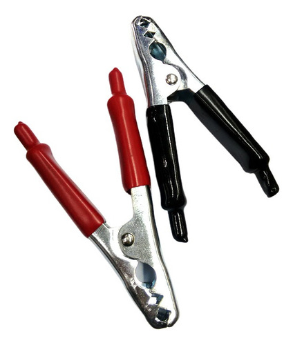 Pinza Cocodrilo Clip Bateria 120 Amp Rojo Negro Pack X 2