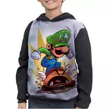 Moletom Infantil Luigi Mario Bros Goomba