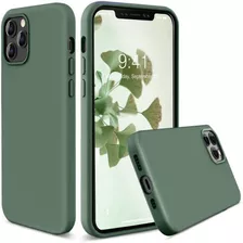 Funda Para iPhone 12 Pro, Verde/silicona/delgada/resistente