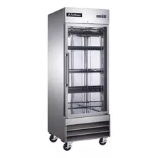 Refrigerador Acero Inoxidable Icehaus 1 Puerta Cristal 0-4°c